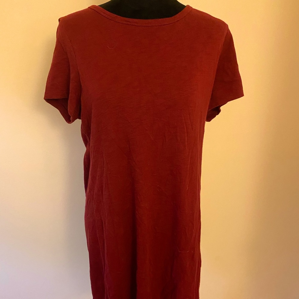 Red T-shirt dress